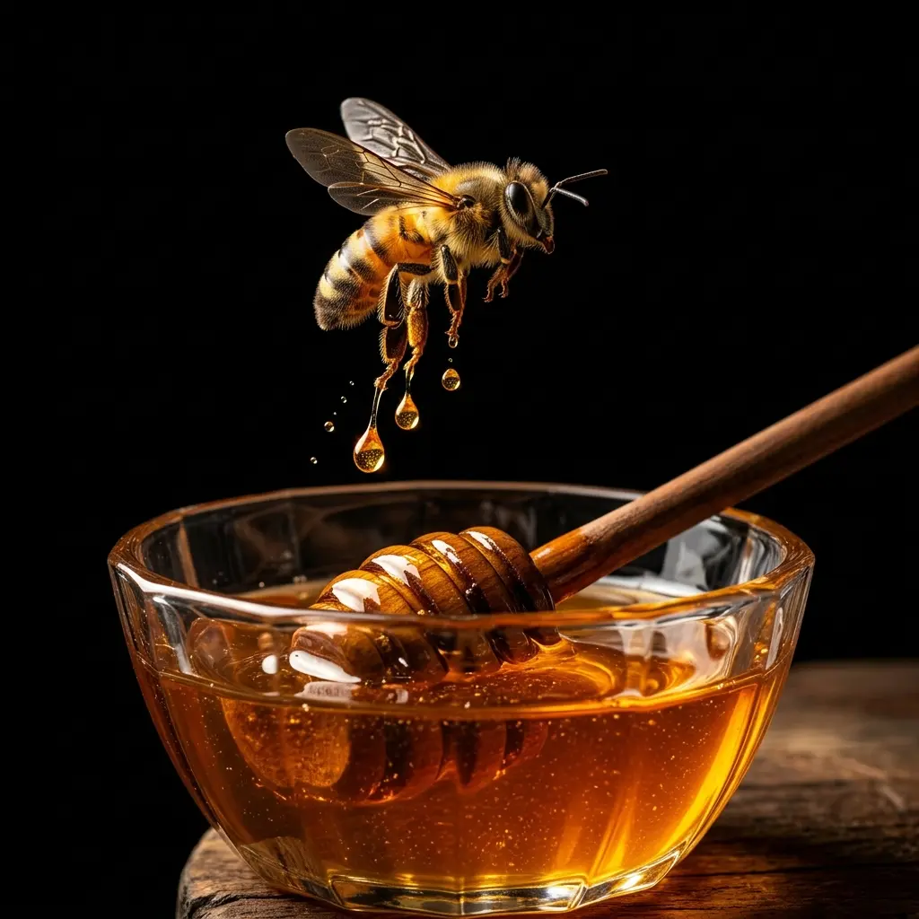 Bee with honey